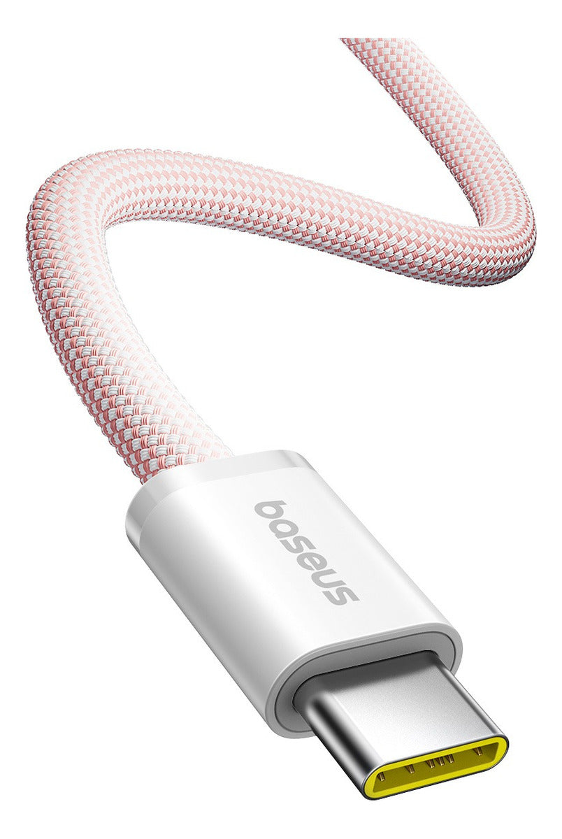 Cabo Baseus Dynamic 4 Fast Charging Usb-c P/ Tipo C 1m 100w Rosa