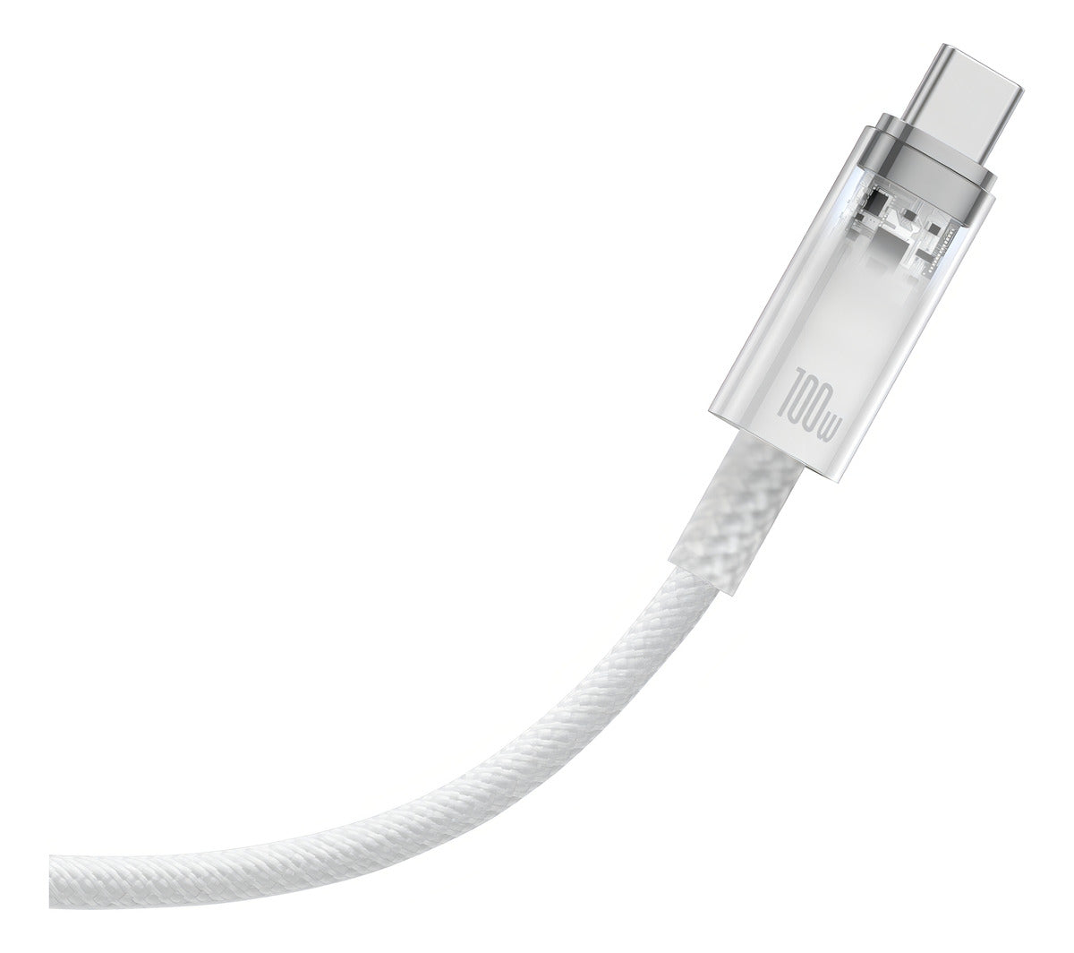 Cabo Usb P/ Usb-c Baseus Explorer Series Turbo 100w 1m Cor Branco