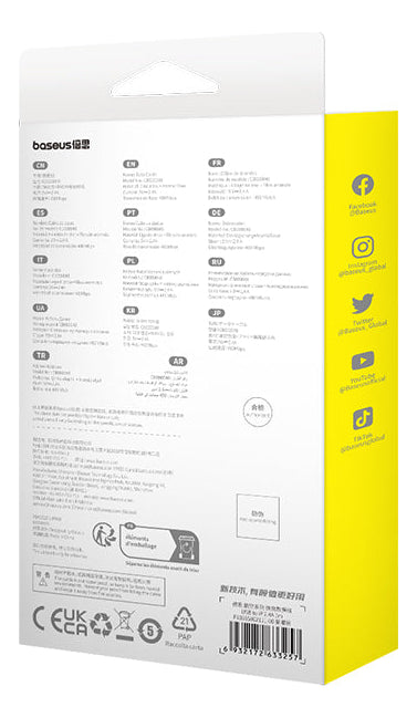 Cabo Baseus Resistente 2.4a Usb Para Lightning 1m Preto