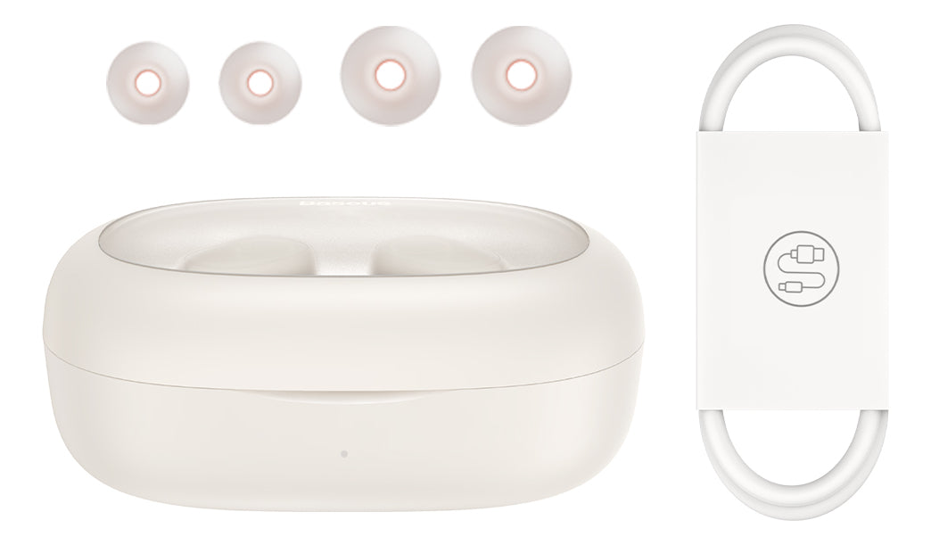 Fone Sem Fio Baseus Bowie Wm03 Bluetooth 5.3 Cor Branco