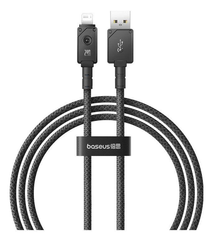 Cabo Baseus Resistente 2.4a Usb Para Lightning 1m Preto