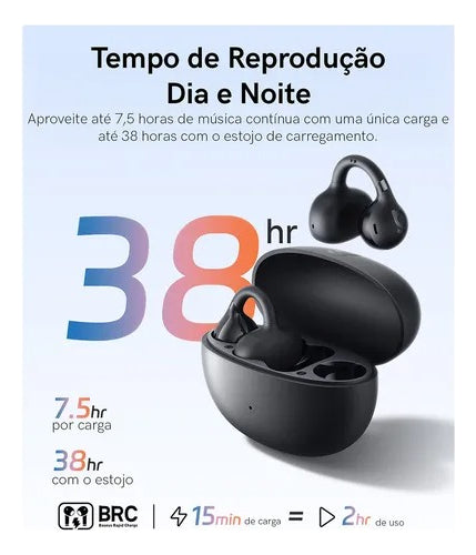 Fone Sem Fio Baseus Bass Bc1 Open-back Earclip Esportivos Bluetooth 6.0 Preto