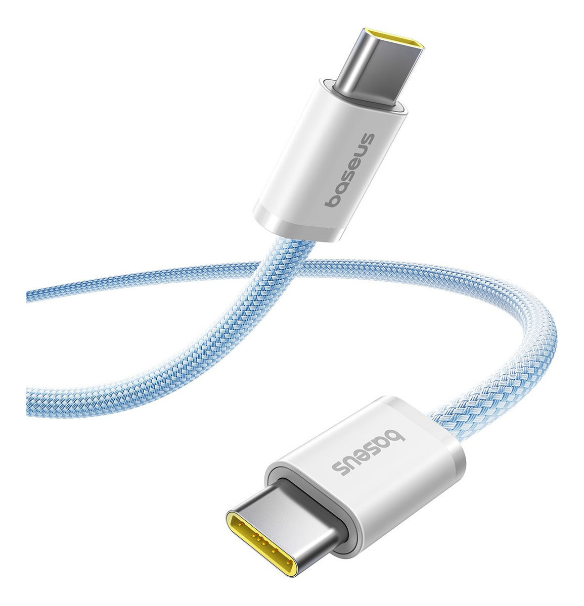 Cabo Baseus Dynamic 4 Turbo Usb-c X Usb-c 100w 1m Azul Branco