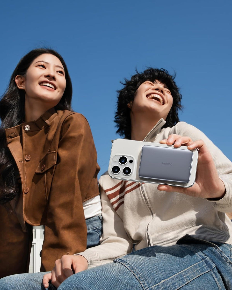 Carregador Portátil Magsafe Baseus 6000mah 20w Turbo Cor Cinza