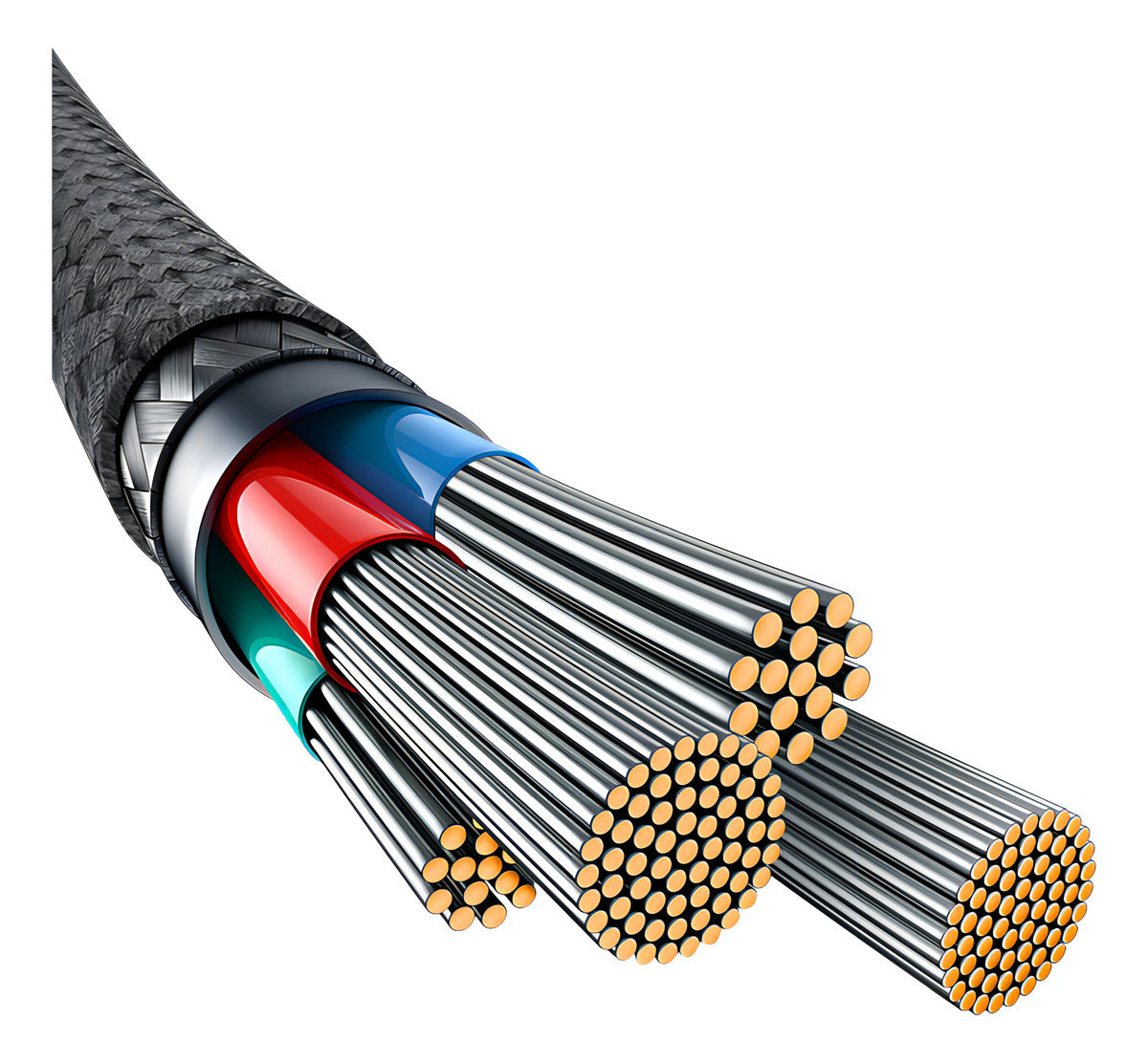 Cabo Baseus Resistente 2.4a Usb Para Lightning 1m Preto