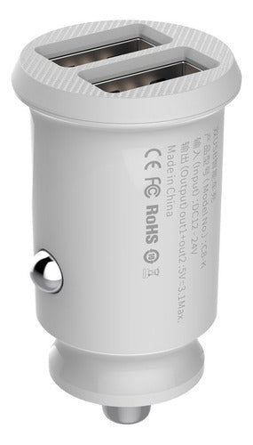 Carregador Veicular Baseus Grain 2 Entradas Usb 5v 3.1a