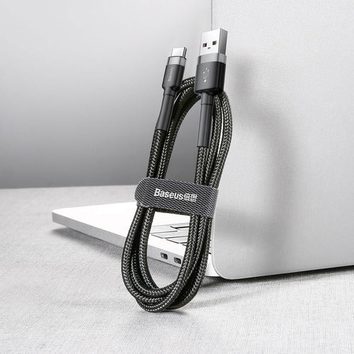 Cabo Usb Para Tipo- C Baseus Cafule Nylon 3a 1 Metro Rápido
