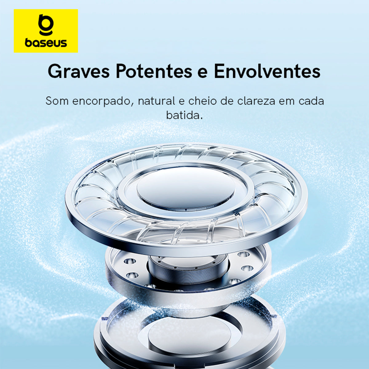 Headphone Sem Fio Baseus Bass Bh1 Lite Bluetooth Com Enc