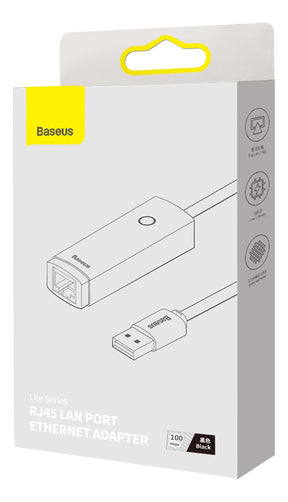Adaptador Baseus Lite Series Ethernet Usb-a Rj45 Lan 100mbps