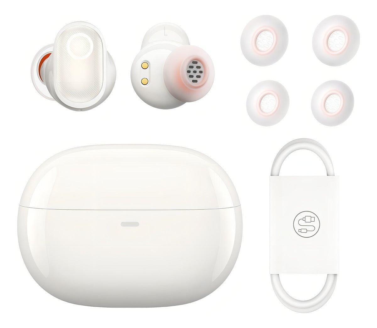 Mini Fone De Ouvido Sem Fio Wm05 Baseus Bluetooth 5.0 - 24h Cor Branco