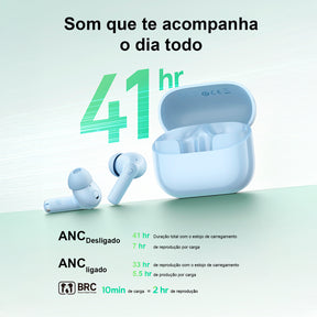 Fone Ouvido Bluetooth Baseus Bass Bp1 Nc Cancelamento Ruído Azul