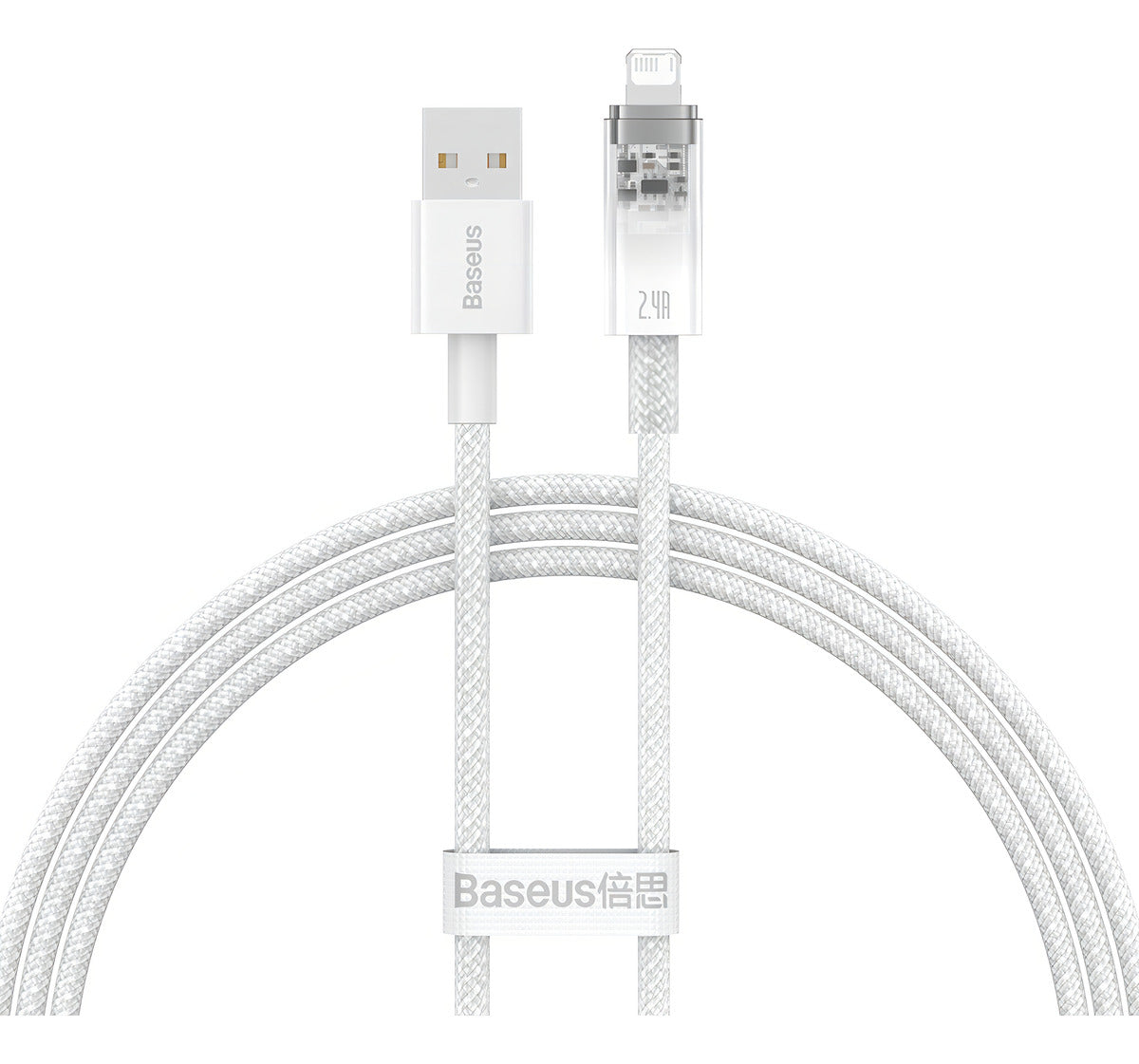 Cabo Usb P/ Lightning Baseus iPhone 2.4a Fast Charging 1m Cor Branco