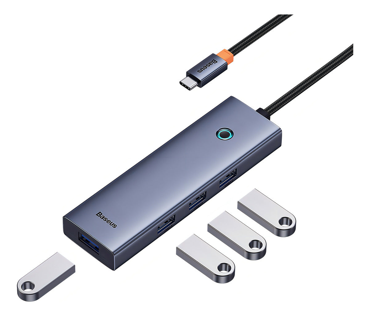 Hub Baseus 4 Portas Usb-c + Usb 3.0 + Pd 100w