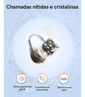 Fone Sem Fio Baseus Bass Bc1 Open-back Earclip Esportivos Bluetooth 6.0 Preto