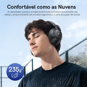 Headphone Baseus Bh1 Nc Bluetooth Com Cancelamento De Ruído Cor Preto