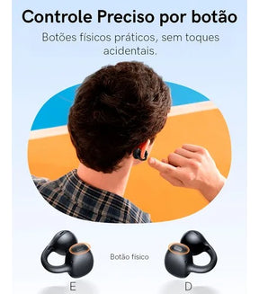 Fone Sem Fio Baseus Bass Bc1 Open-back Earclip Esportivos Bluetooth 6.0 Preto