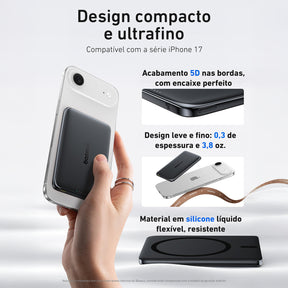 Carregador Portátil Magsafe Baseus 6000mah 20w Turbo Cor preto