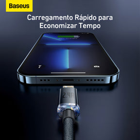 Cabo Usb P/ Lightning Baseus Crystal Shine Fast 2.4a 2m