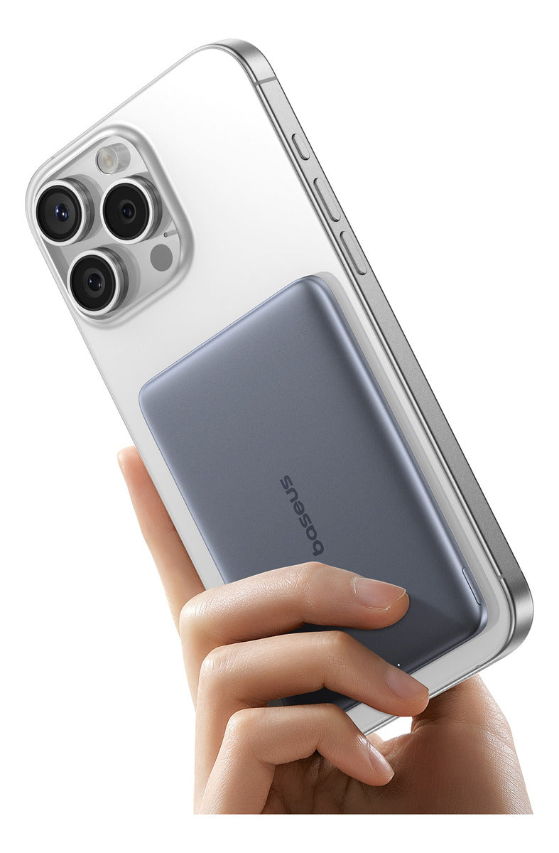 Carregador Portátil Magsafe Baseus 6000mah 20w Turbo Cor Cinza