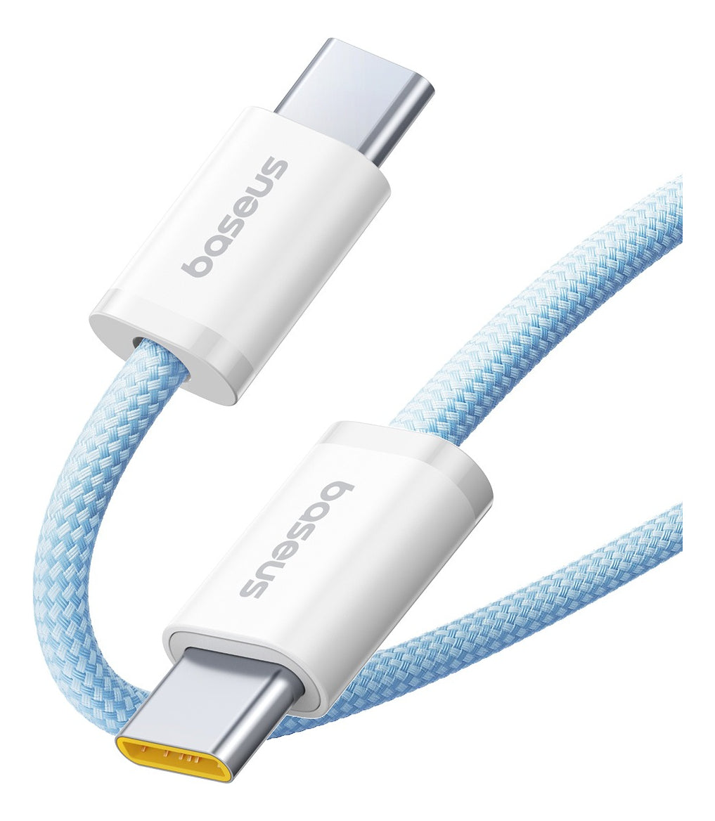 Cabo Baseus Dynamic 4 Turbo Usb-c X Usb-c 100w 1m Azul Branco