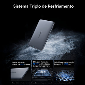 Carregador Portátil Magsafe Baseus 6000mah 20w Turbo Cor Cinza
