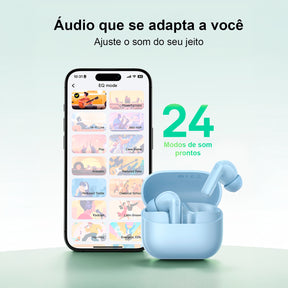 Fone Ouvido Bluetooth Baseus Bass Bp1 Nc Cancelamento Ruído Azul