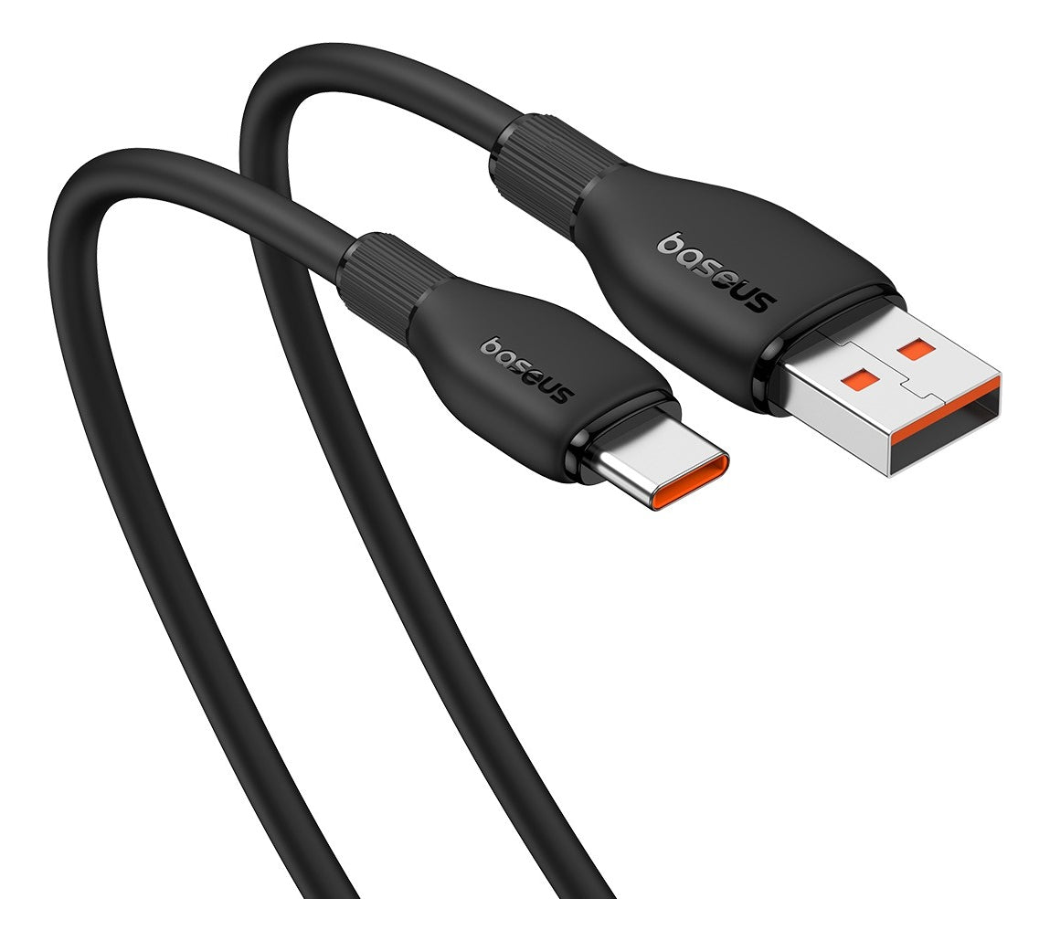 Cabo Turbo Baseus Usb P/ Usb-c Pudding Series 100w 1.2m Cor Preto