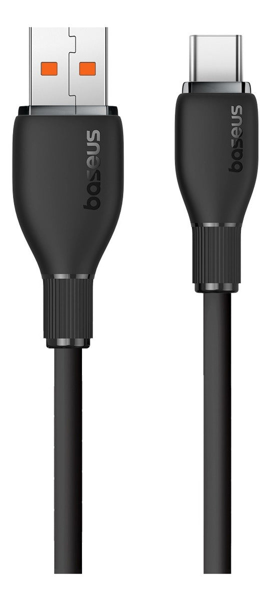 Cabo Turbo Baseus Usb P/ Usb-c Pudding Series 100w 1.2m Cor Preto