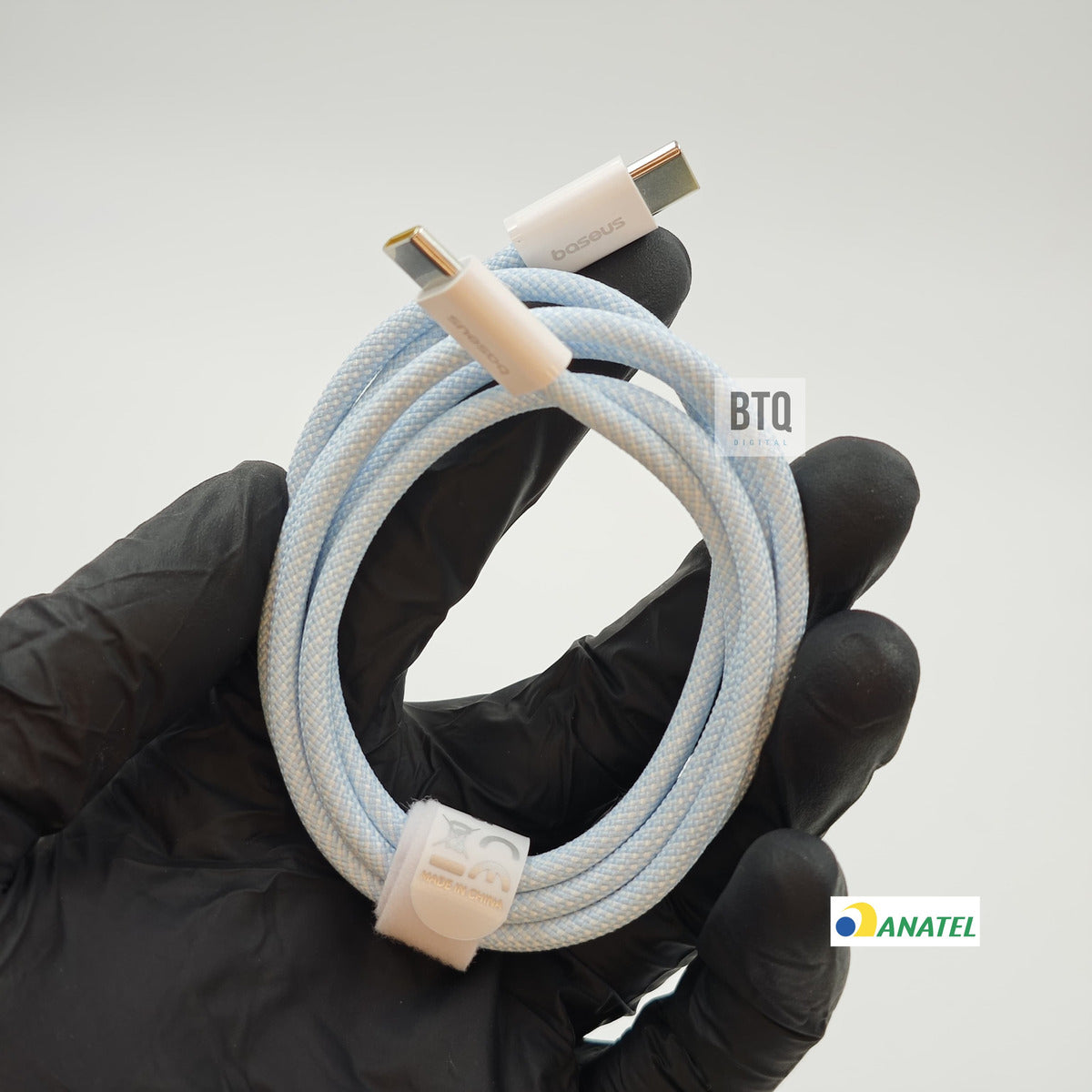 Cabo Baseus Dynamic 4 Turbo Usb-c X Usb-c 100w 1m Azul Branco