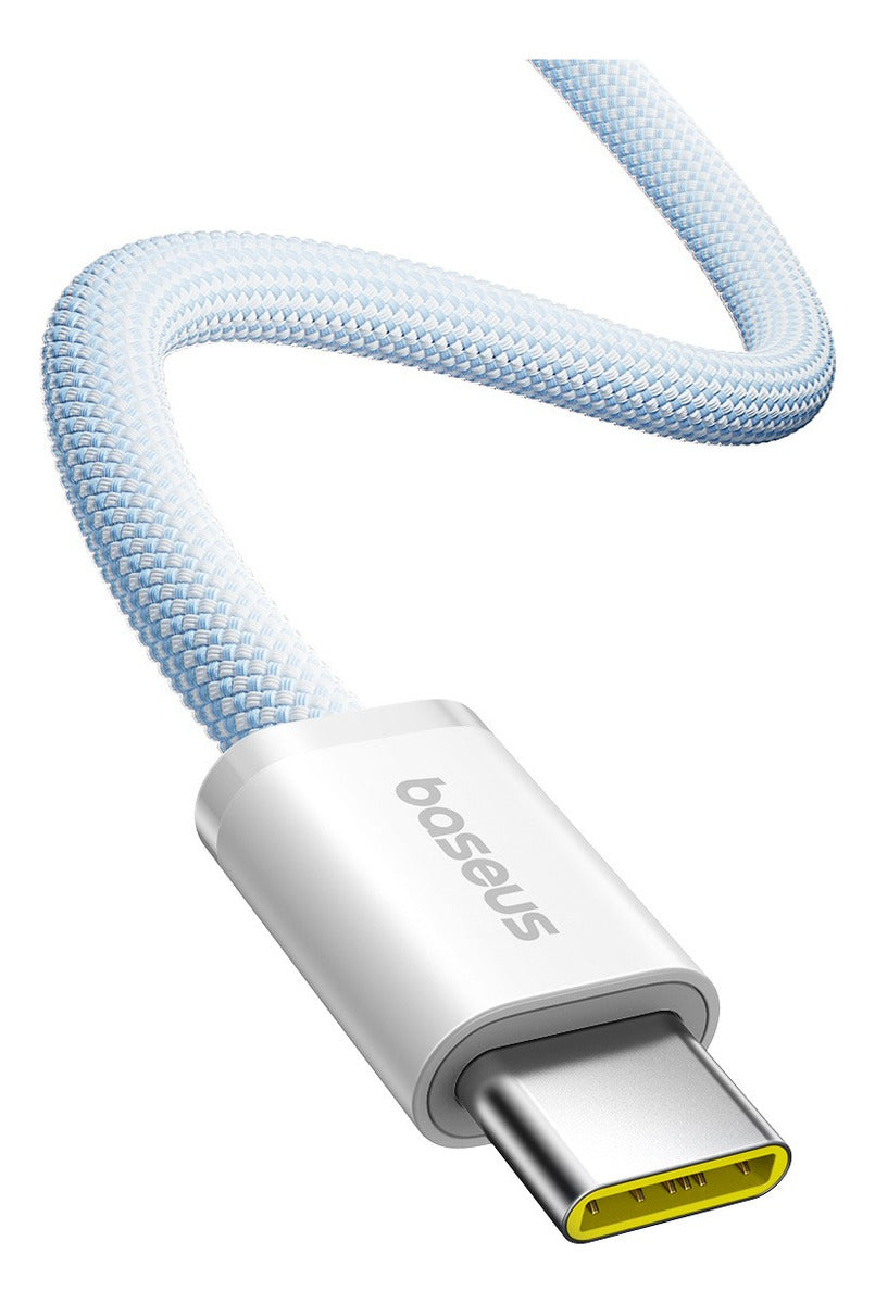 Cabo Baseus Dynamic 4 Turbo Usb-c X Usb-c 100w 1m Azul Branco