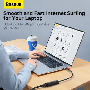 Adaptador Baseus Lite Series Ethernet Usb-a Rj45 Lan 100mbps