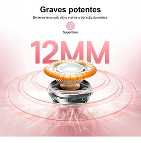 Fone Ouvido Bluetooth Baseus Bass Bp1 Nc Cancelamento Ruído Rosa