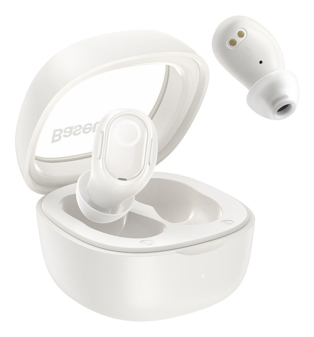 Fone Sem Fio Baseus Bowie Wm02 Tws Bluetooth 5.3 Bateria 25h Cor Branco