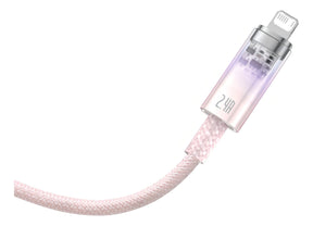Cabo Usb P/ Lightning Baseus iPhone 2.4a Fast Charging 1m Cor Rosa