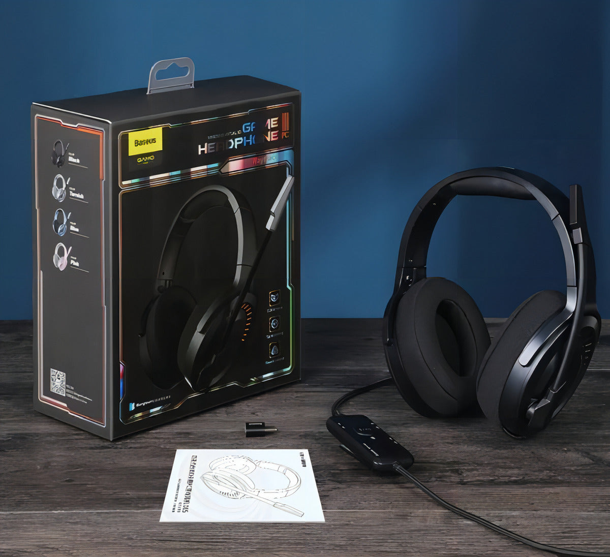 Headset Gamer Baseus Surround Sound 3d Com Microfone Gamod05 Preto