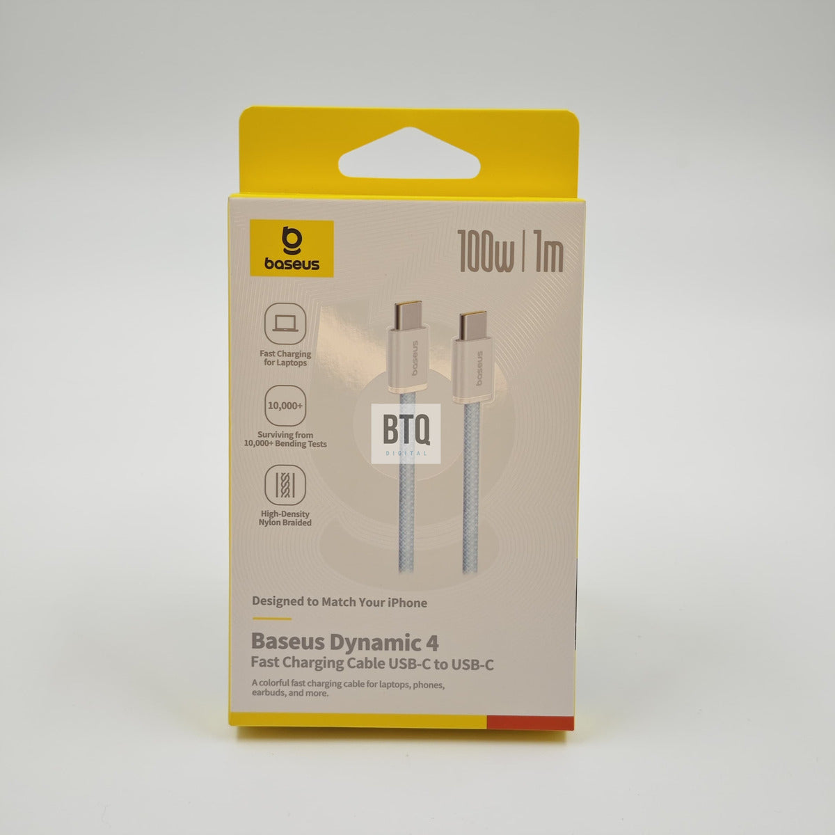 Cabo Baseus Dynamic 4 Turbo Usb-c X Usb-c 100w 1m Azul Branco