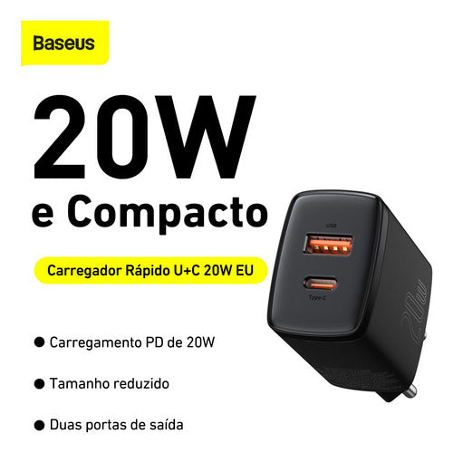 Carregador De Parede 20w Baseus Usba / Usbc
