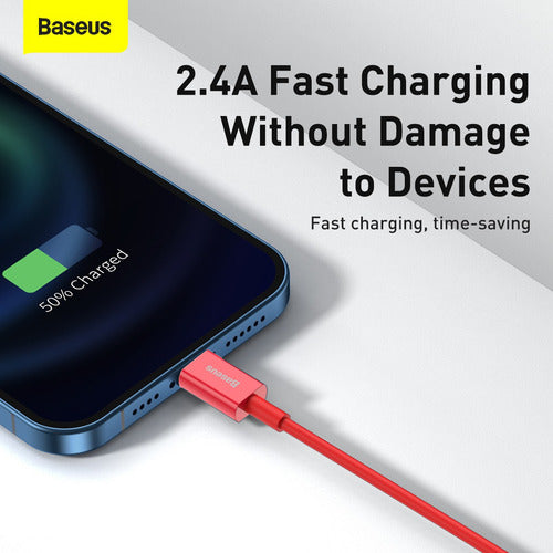 Cabo Baseus Usb P/ Lightning  iPhone Fast Charging 2.4a  2m